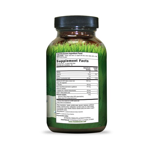 Irwin Naturals L-Citrulline + L-Arginine Booster for Men, 60 CT
