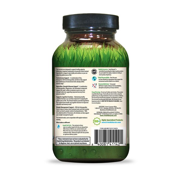 Irwin Naturals Testosterone Up plus BioPerine Softgels, 60 CT