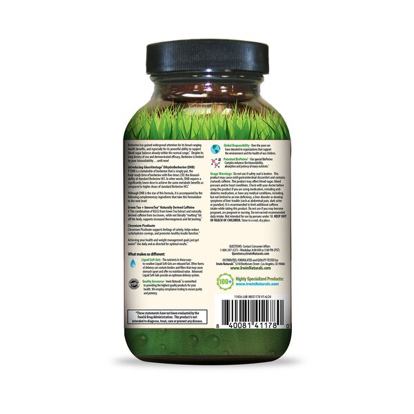 Irwin Blood Sugar Balance Berberine-Body + Fat Burner