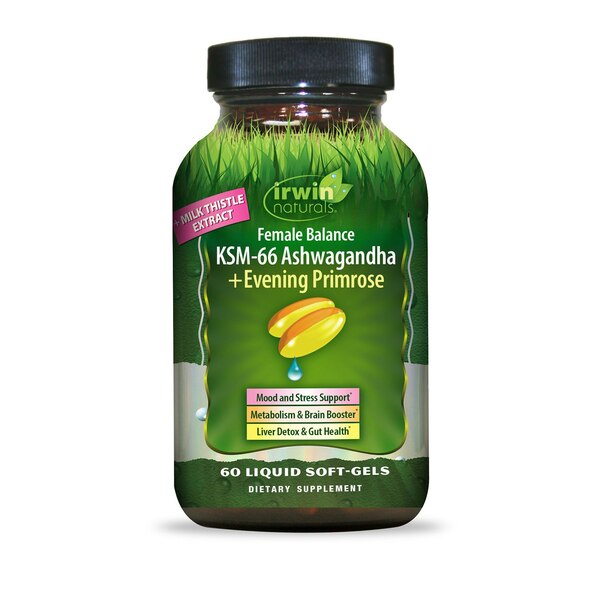 Irwin Naturals, Female Balance KSM-66 Ashwagandha Softgels, 60 CT