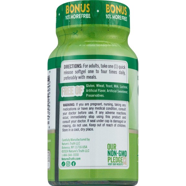 Nature's Truth CoQ-10 Black Pepper Extract Softgels, 100 MG,  50 CT