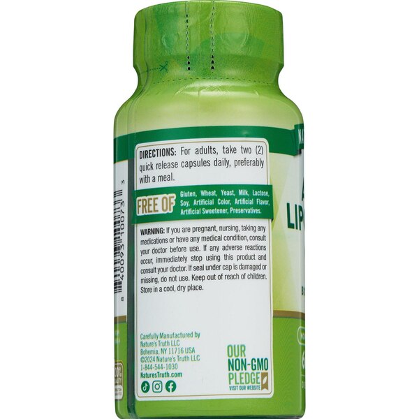 Nature's Truth Alpha Lipoic Acid 300mg Quick Release Capsules, 60 CT