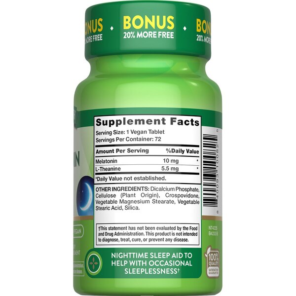 Nature's Truth Maximum Strength Melatonin plus L-Theanine
