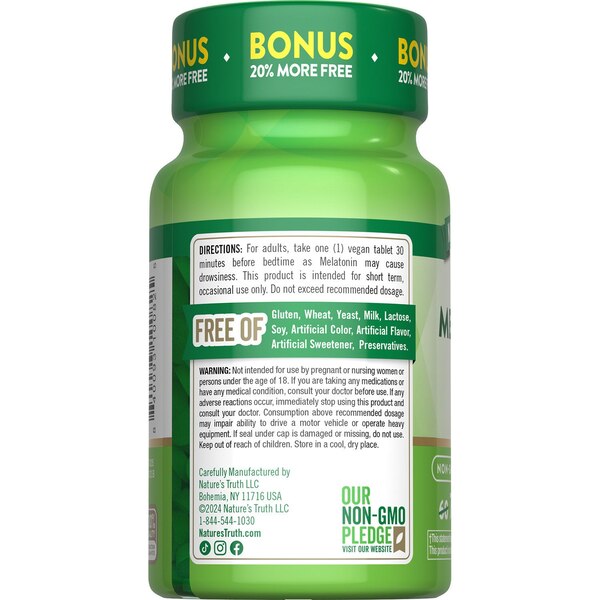 Nature's Truth Maximum Strength Melatonin plus L-Theanine