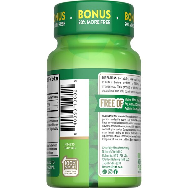 Nature's Truth Maximum Strength Melatonin plus L-Theanine