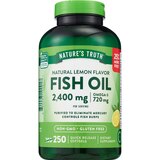 Nature's Truth Fish Oil 2400 MG, Lemon Flavor Softgels, 250 CT, thumbnail image
