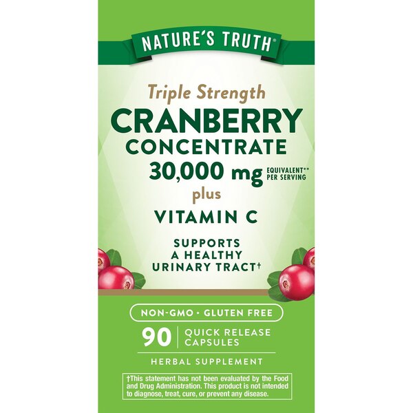Nature's Truth Triple Strength Cranberry Concentrate 15,000 mg plus Vitamin C, 90 CT