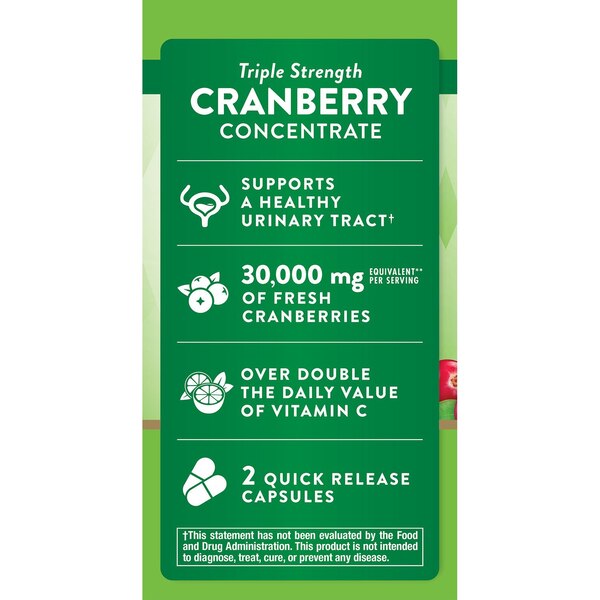 Nature's Truth Triple Strength Cranberry Concentrate 15,000 mg plus Vitamin C, 90 CT