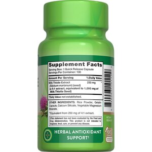 Nature's Truth Milk Thistle Seed Extract Supplement, 1,000 mg, 100 CT