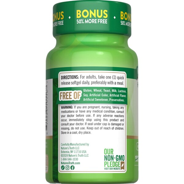 Nature's Truth High Potency Vitamin D3 Softgels, 50 mcg, 150 CT