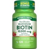 Nature's Truth Biotin 10,000mcg 90+30 Fast Dissolve Tablets, 120 CT, thumbnail image