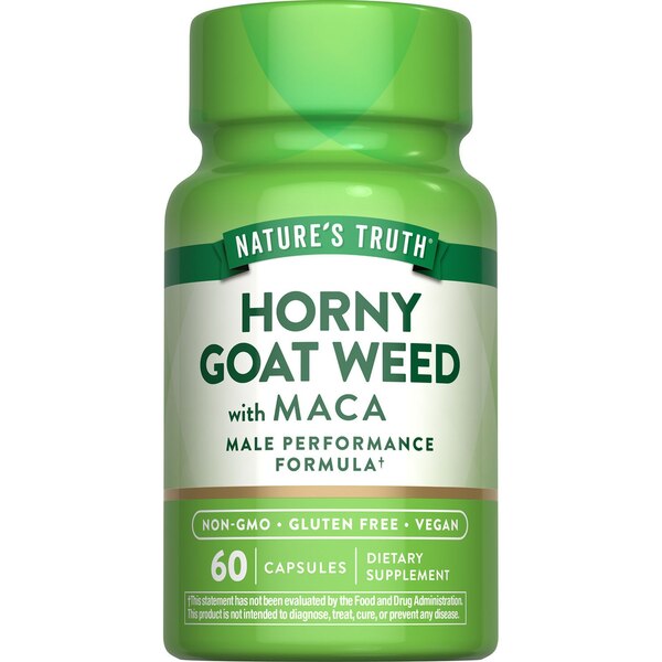 Nature's Truth Horny Goat Weed with MACA Vegetarian Capsules, 60 CT