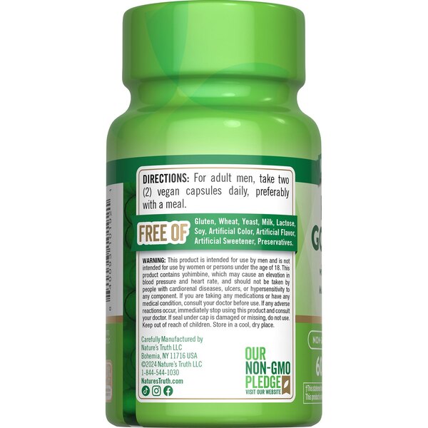 Nature's Truth Horny Goat Weed with MACA Vegetarian Capsules, 60 CT
