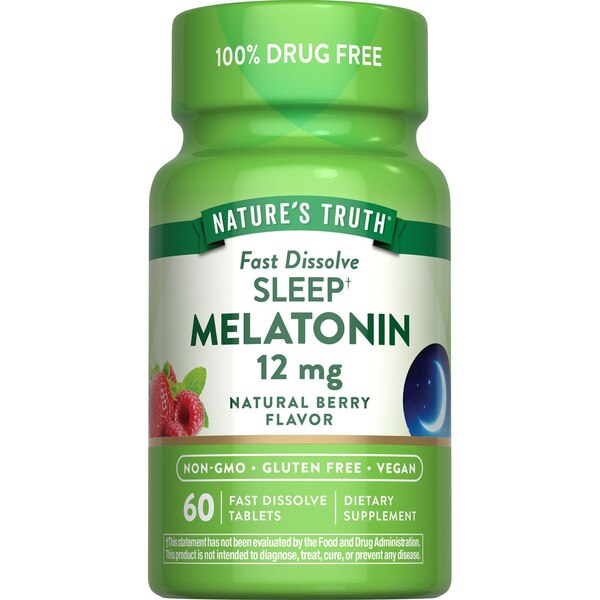 Nature's Truth Melatonin Tablets, 12 mg, 60 CT
