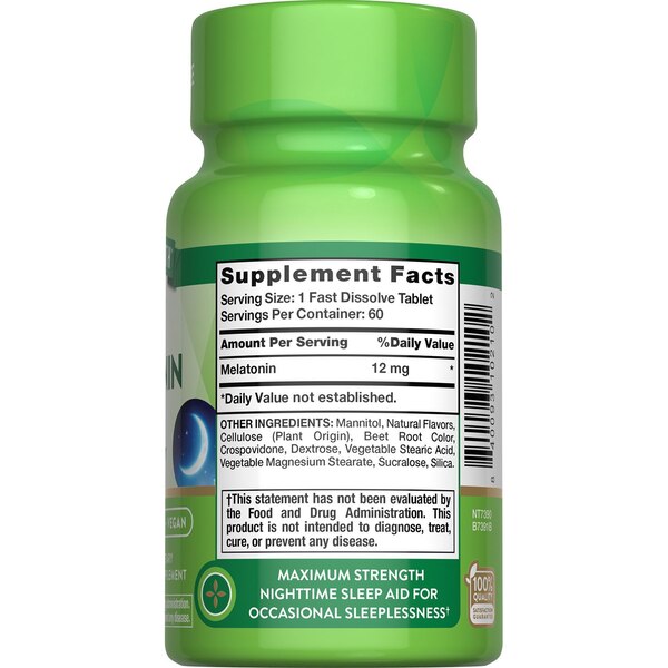 Nature's Truth Melatonin Tablets, 12 mg, 60 CT