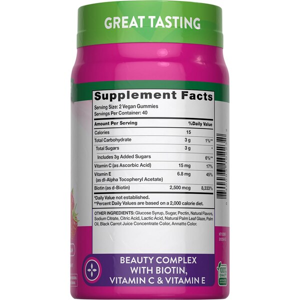 Nature's Truth Gorgeous Hair, Skin & Nails Gummies with Biotin, 2,500 MCG