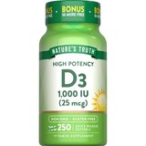 Nature's Truth Vitamin D3 Softgels, 1000IU, 250 CT, thumbnail image