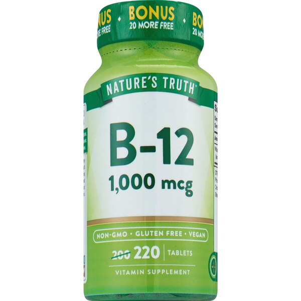 Nature's Truth Vitamin B-12 Tablets, 1000 MCG, 220 CT