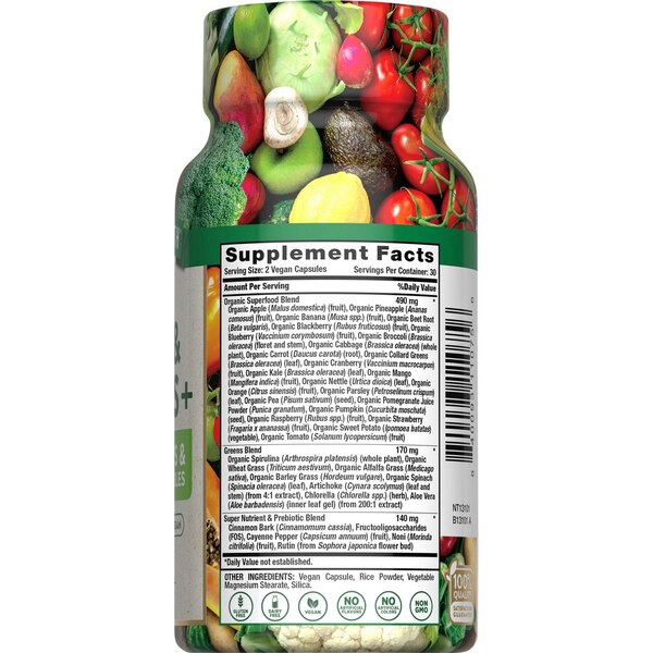 Nature's Truth Super Fruits & Veggies Capsules, 60 CT