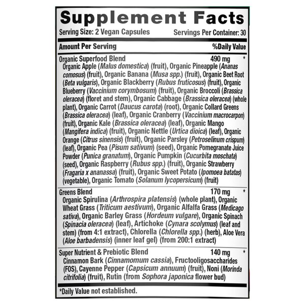 Nature's Truth Super Fruits & Veggies Capsules, 60 CT