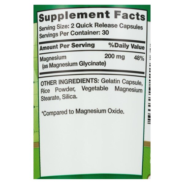 Nature's Truth Magnesium Glycinate Capsules, 60 CT