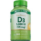 Nature's Truth Vit D 5000 IU (125 mcg) 250 + 50 Softgels, 300 CT, thumbnail image