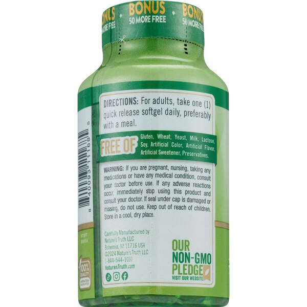 Nature's Truth Vit D 5000 IU (125 mcg) 250 + 50 Softgels, 300 CT