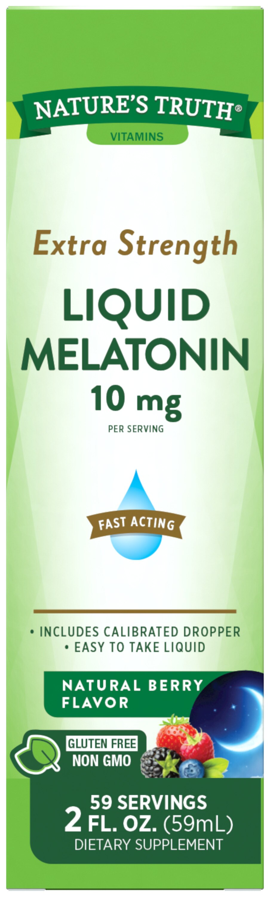 Nature's Truth - Melatonina líquida, potencia máxima, 10 mg
