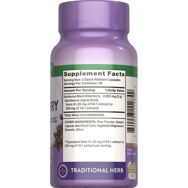 Nature's Truth Sambucus Black Elderberry, 1000 MG