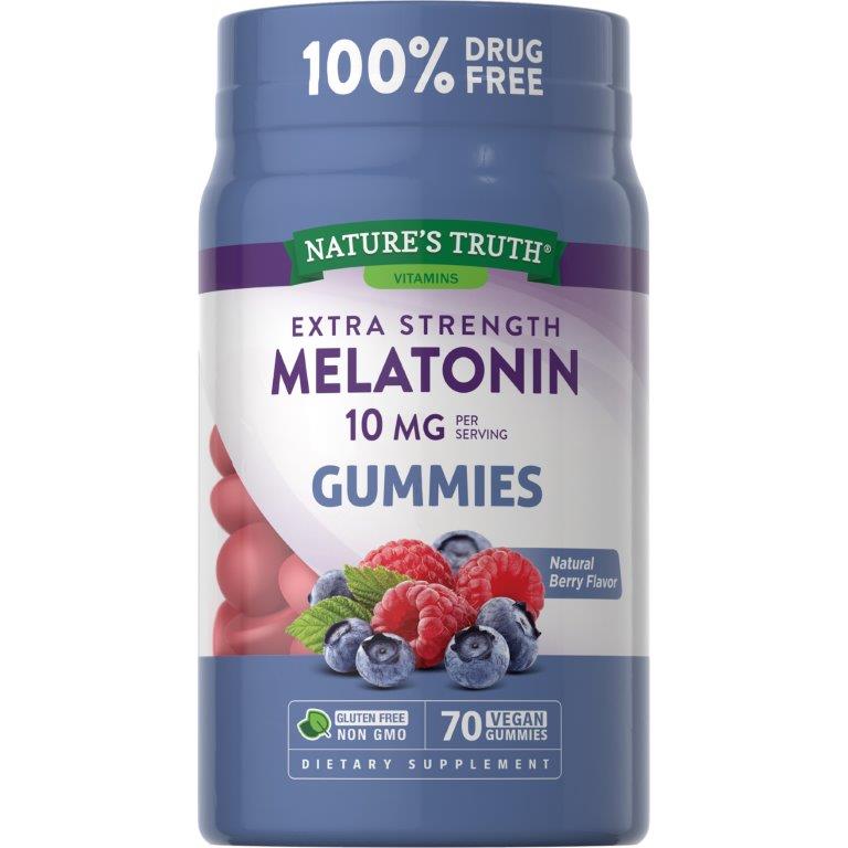 Nature's Truth Extra Strength - Melatonina en gomitas, 10 mg