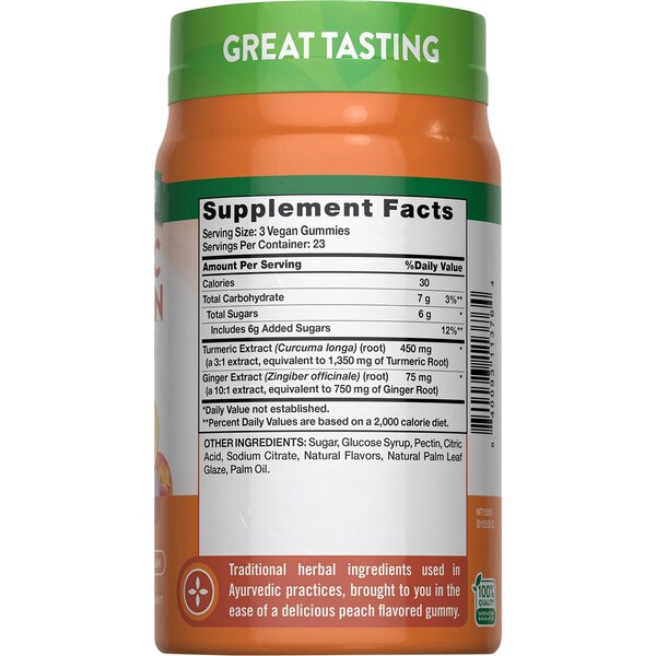 Nature's Truth Turmeric Curcumin + Ginger Gummies, 70 CT