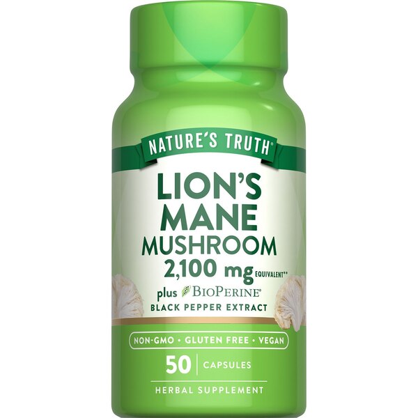 Nature's Truth Lions Mane Mushroom Capsules, 50 CT