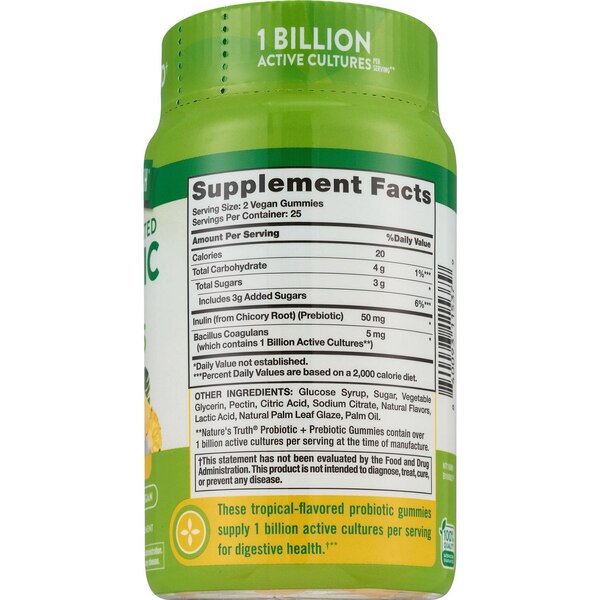 Nature's Truth Digestive Probiotic Gummies, 50 CT