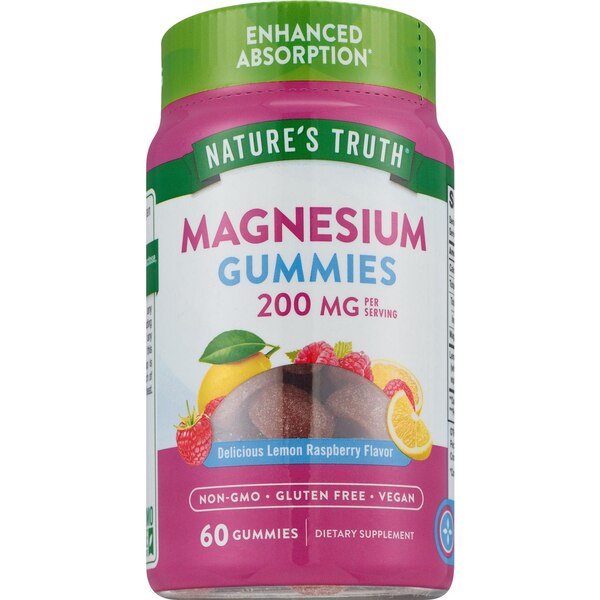 Nature's Truth Magnesium Gummies, Lemon Raspberry, 60 CT