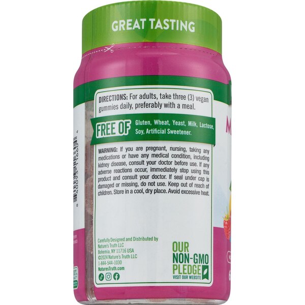 Nature's Truth Magnesium Gummies, Lemon Raspberry, 60 CT