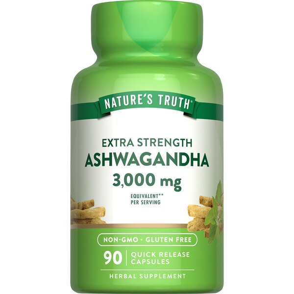 Nature's Truth Extra Strength Ashwagandha Capsules, 3,000 mg, 90 CT