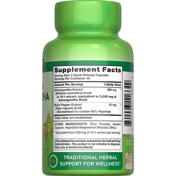 Nature's Truth Extra Strength Ashwagandha Capsules, 3,000 mg, 90 CT