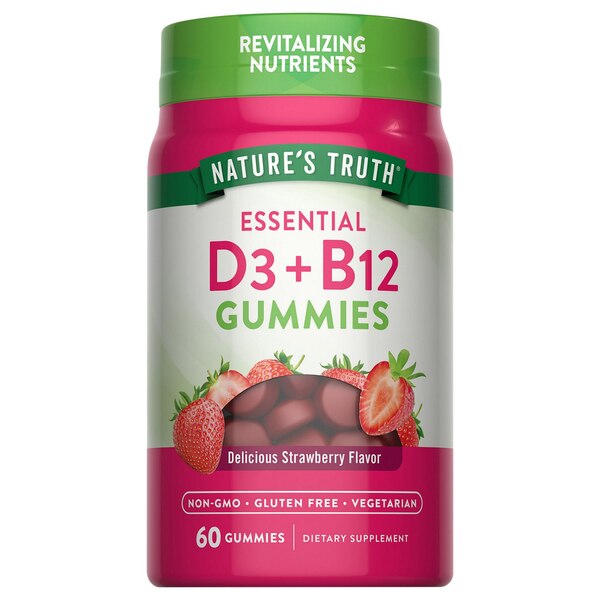 Nature's Truth D3+ B12 Gummies, 60 CT