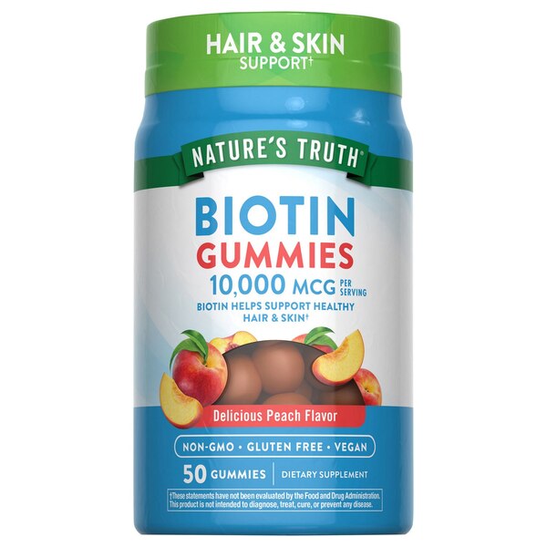 Nature's Truth Biotin 10,000MCG Gummies, 50 CT