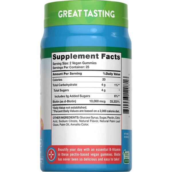 Nature's Truth Biotin 10,000MCG Gummies, 50 CT