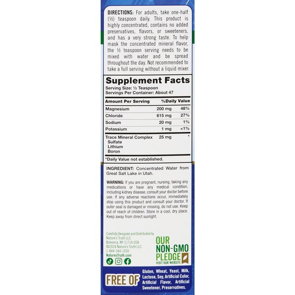Nature's Truth Magnesium Liquid with Trace Minerals, 4 OZ