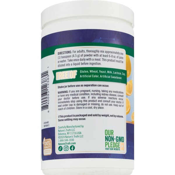 Nature's Truth Magnesium Glycinate Powder Lemon, 6 OZ