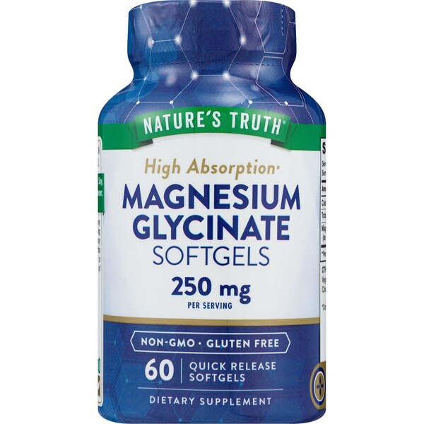 Nature's Truth Magnesium Glycinate 250 MG Softgels, 60 CT