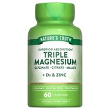 Nature's Truth Triple Magnesium + D3 & Zinc, 60 CT, thumbnail image