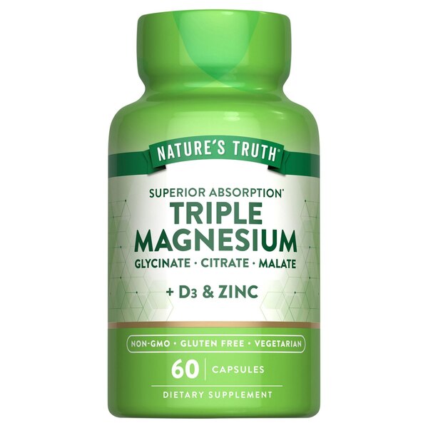 Nature's Truth Triple Magnesium + D3 & Zinc, 60 CT