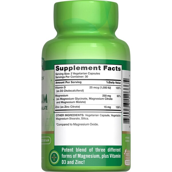 Nature's Truth Triple Magnesium + D3 & Zinc, 60 CT
