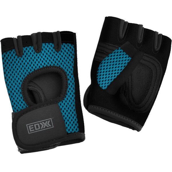 EDX Womens Mesh Fitness Gloves, Blue