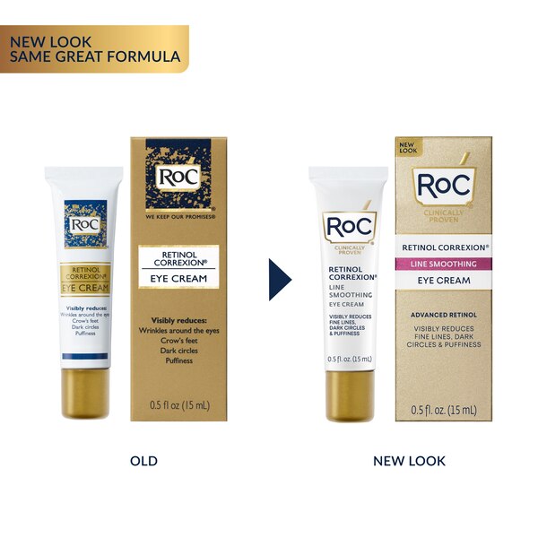 RoC Retinol Correxion - Crema de tratamiento antienvejecimiento para ojos, 0.5 oz