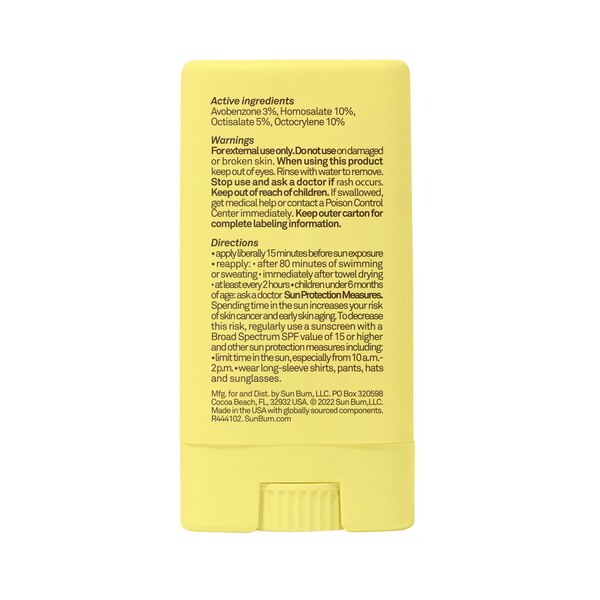 Sun Bum Kids Clear Sunscreen Face Stick, SPF 50, .53 oz