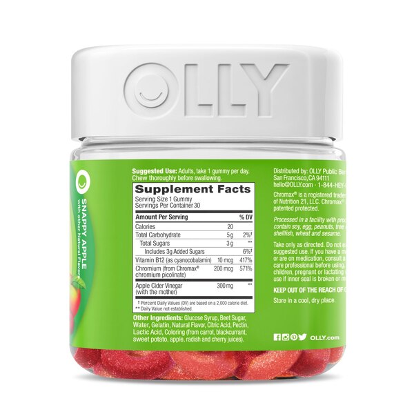 OLLY Metabolism Gummy Rings, 30 CT